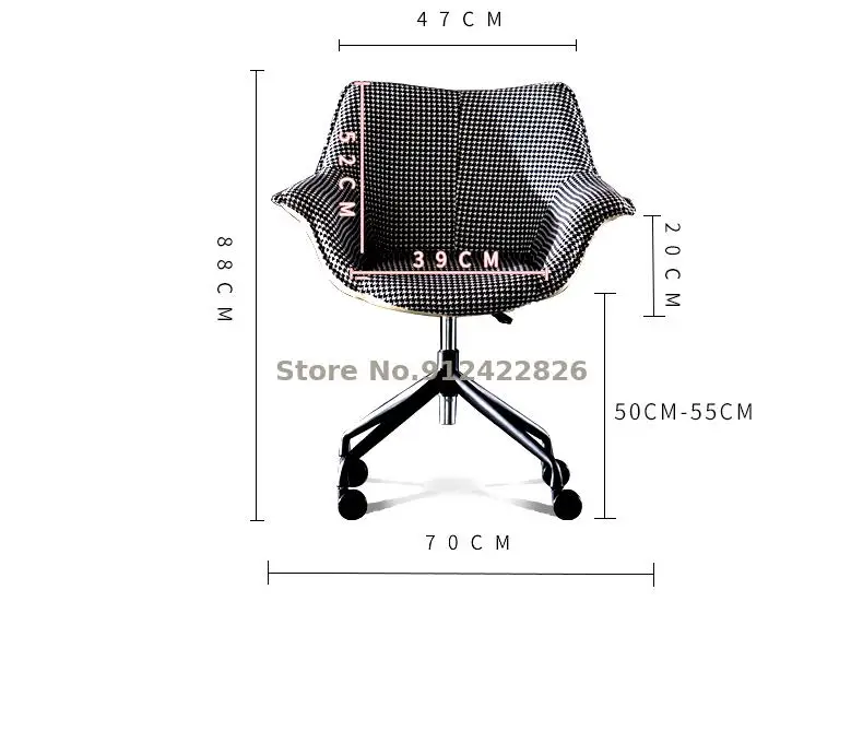 Computer Chair Home Comfortable Sedentary Office Chair Modern Simple Lifting Swivel Chair Italian Minimalist Sofa Back Chair