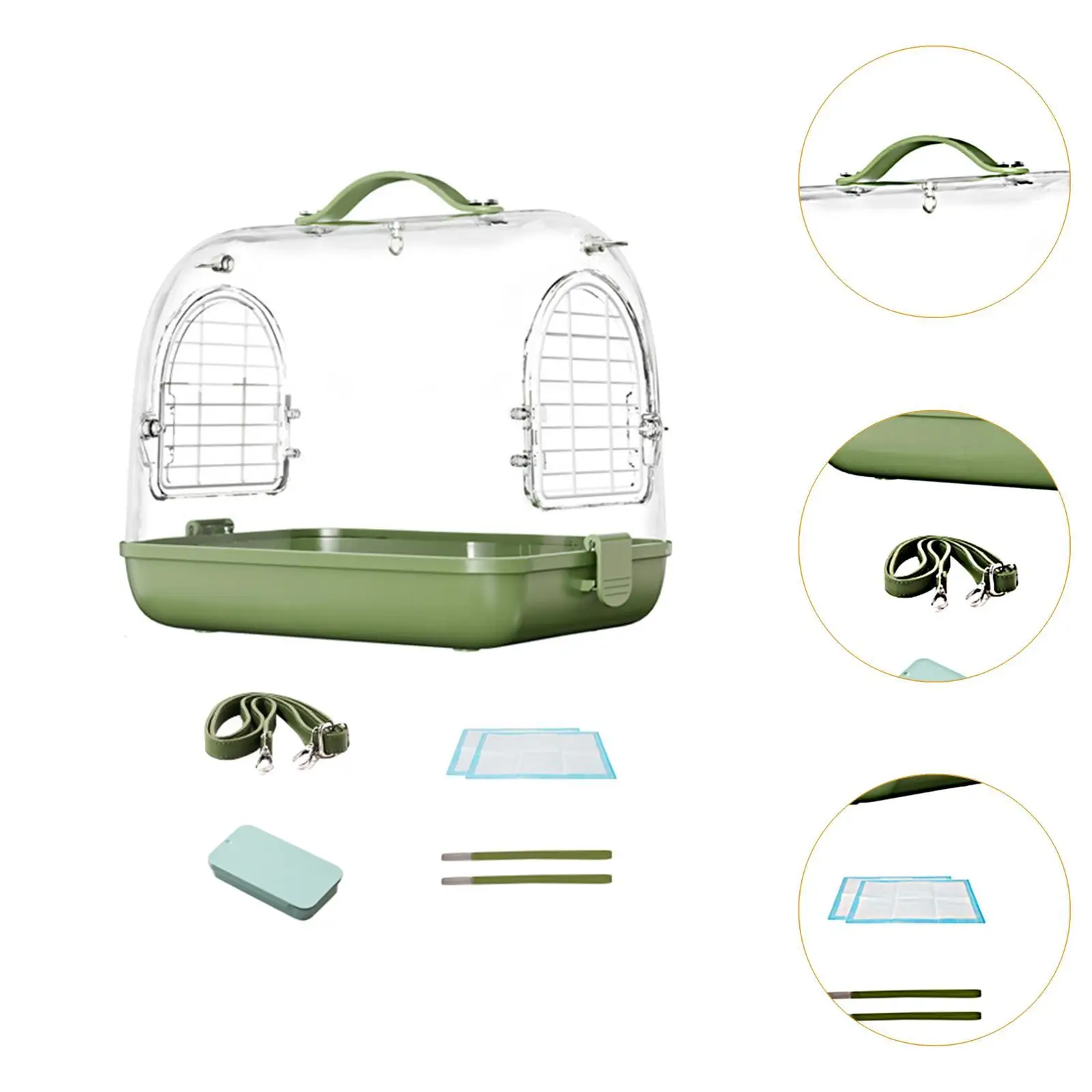 Bird Travel Cage, Bird Cage Bag with Shoulder Straps and Handle, Lightweight Bird Carrier Hamster Cage for Birds Bird Travel Cage, Bird Cage Bag with Shoulder Straps and Handle, Lightweight Bird Carrier Hamster Cage for Birds