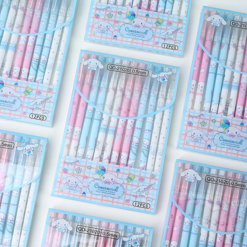 

New Sanrio CinnmorollMy Melody 0.5mm Straight Pen Neutral Pen Student Cute Erasable Signature Pen Office Pen Signature Pen Black