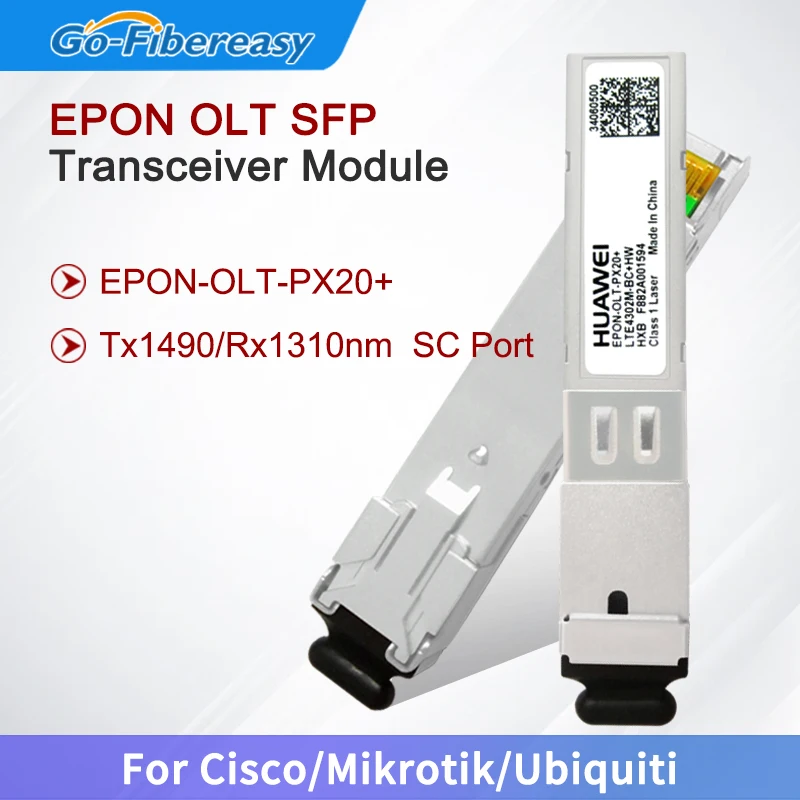 SC SFP 모듈 화웨이 FTTH OLT 파이버 네트워크 스위치 모듈 용 EPON OLT EPON-OLT-PX20 + 광 트랜시버 Tx1490/Rx1310nm