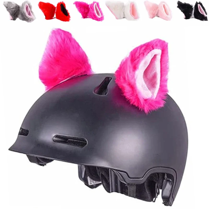 

Personality Creativity Motorcycle Cute Plush Cat Ears Helmet Decoration Motorcycle Cosplay Styling Helmet Decoration Accessories