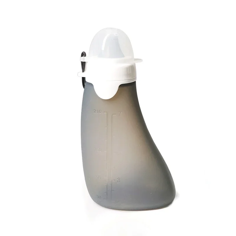 240ml reusable silicone baby food pouch squeeze container freezer bag