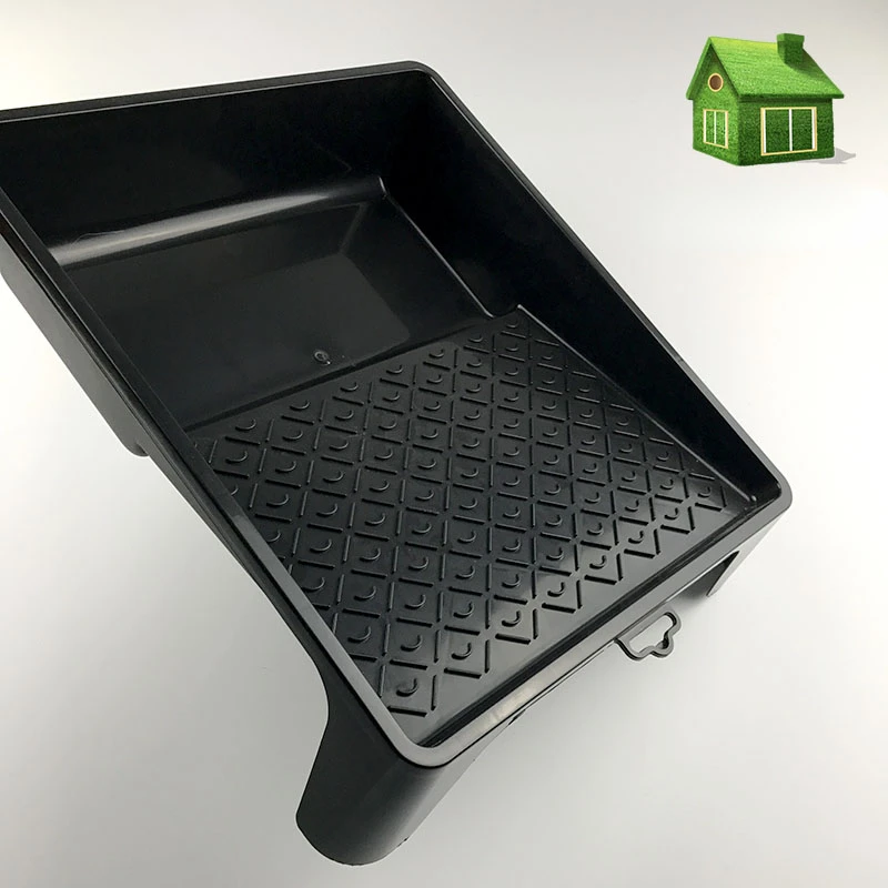 10 inch Paint tray for decorative wall decorative tool with pattern black plastic paint pan roller brushing tool 35*30*7.5cm