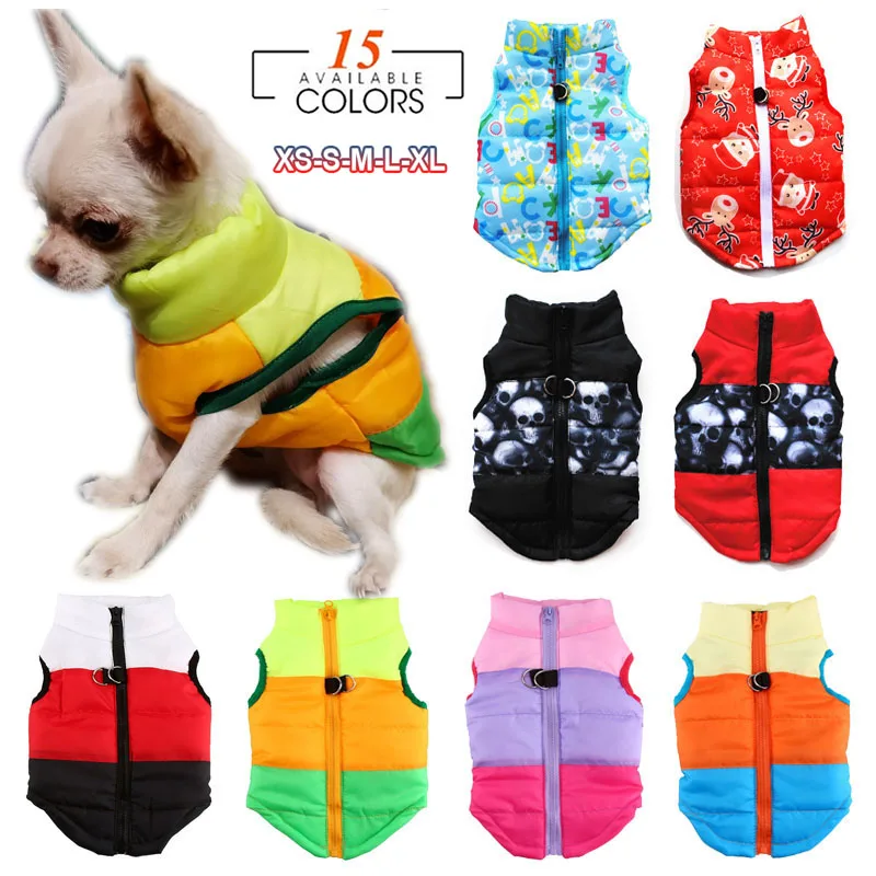 

Pet Dog Clothes For Small Dogs Winter Warm Windproof Dogs Jacket Padded Clothing Yorkie Chihuahua Puppy Cat Outfit Vest Apparel