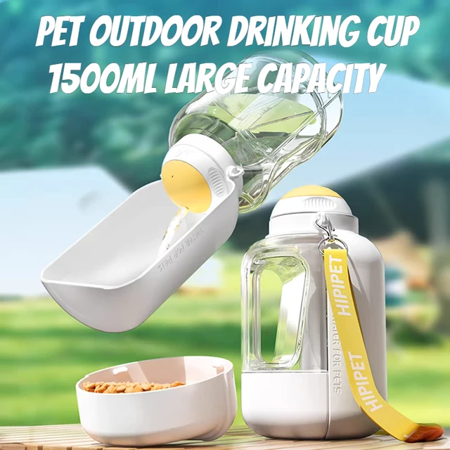 New dog ton ton large capacity pet out drinking pot cat water dispenser portable water cup water and food integrated bowl New dog ton ton large capacity pet out drinking pot cat water dispenser portable water cup water and food integrated bowl