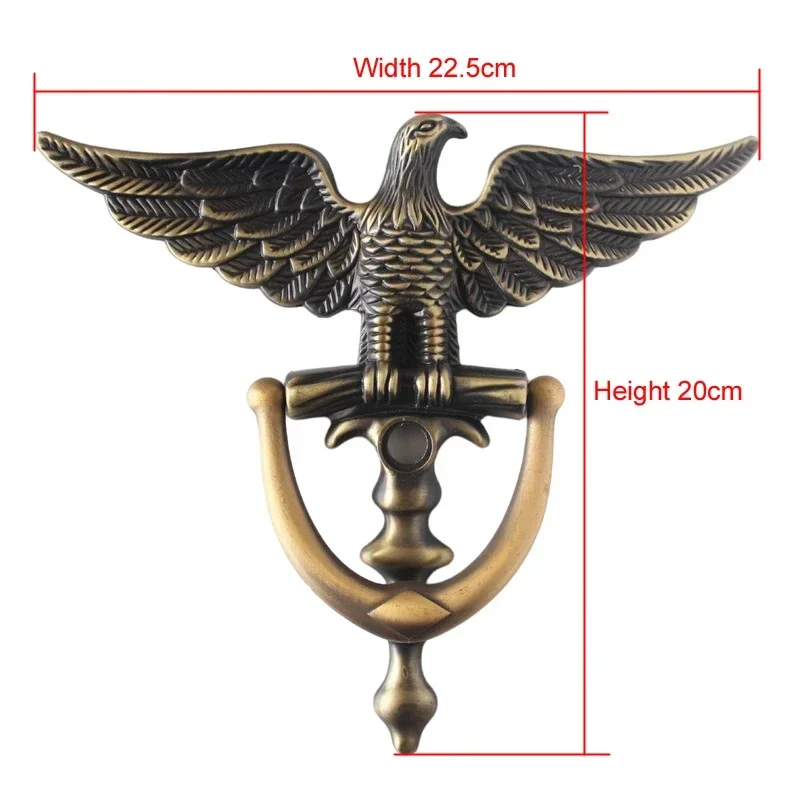 Antique Estilo Europeu Porta Knocker Cabeça de Águia Liga de Zinco Home Decor Anel Punho de Móveis Hardware
