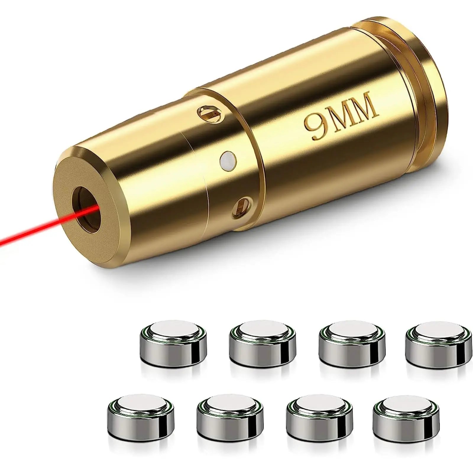 Zeroing Bore Sight 9mm Chamber Red Laser Brass Boresighter 8 Upgraded Batteries Rifle Riflescope Tactical laser bore sight red dot laser sight laser sight