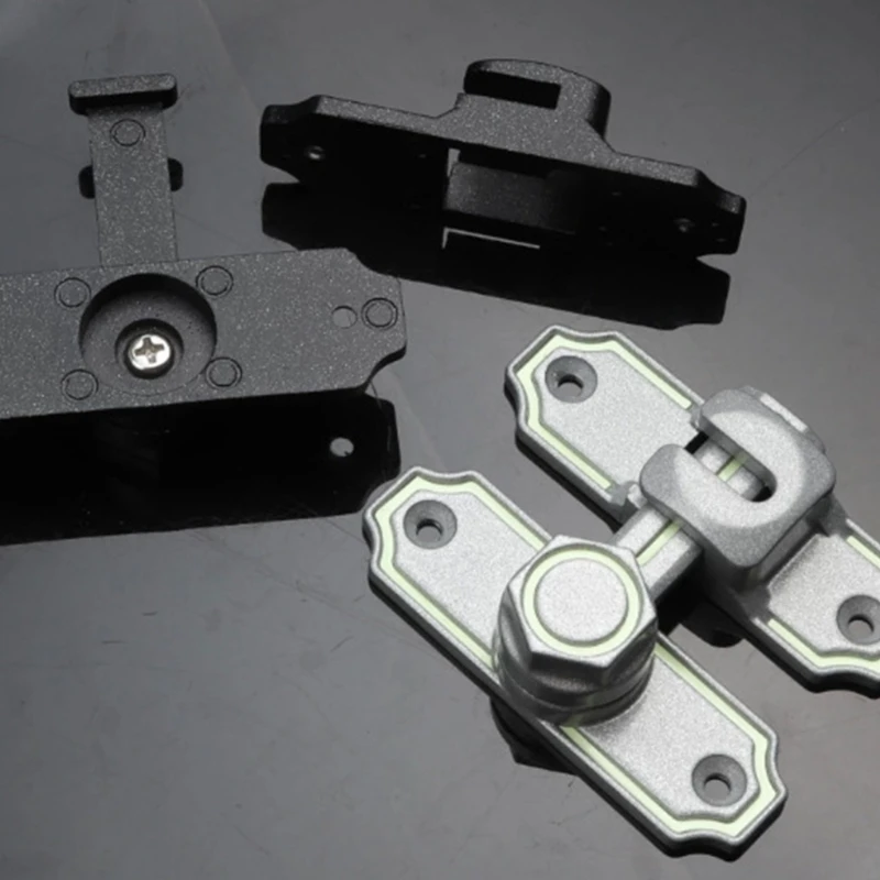 Barn Door Lock 90/180 Degree Gate Latches Zinc-Alloy Right Angle Door Lock Latch-Barn Hasp-Latch for Push-Sliding door latch