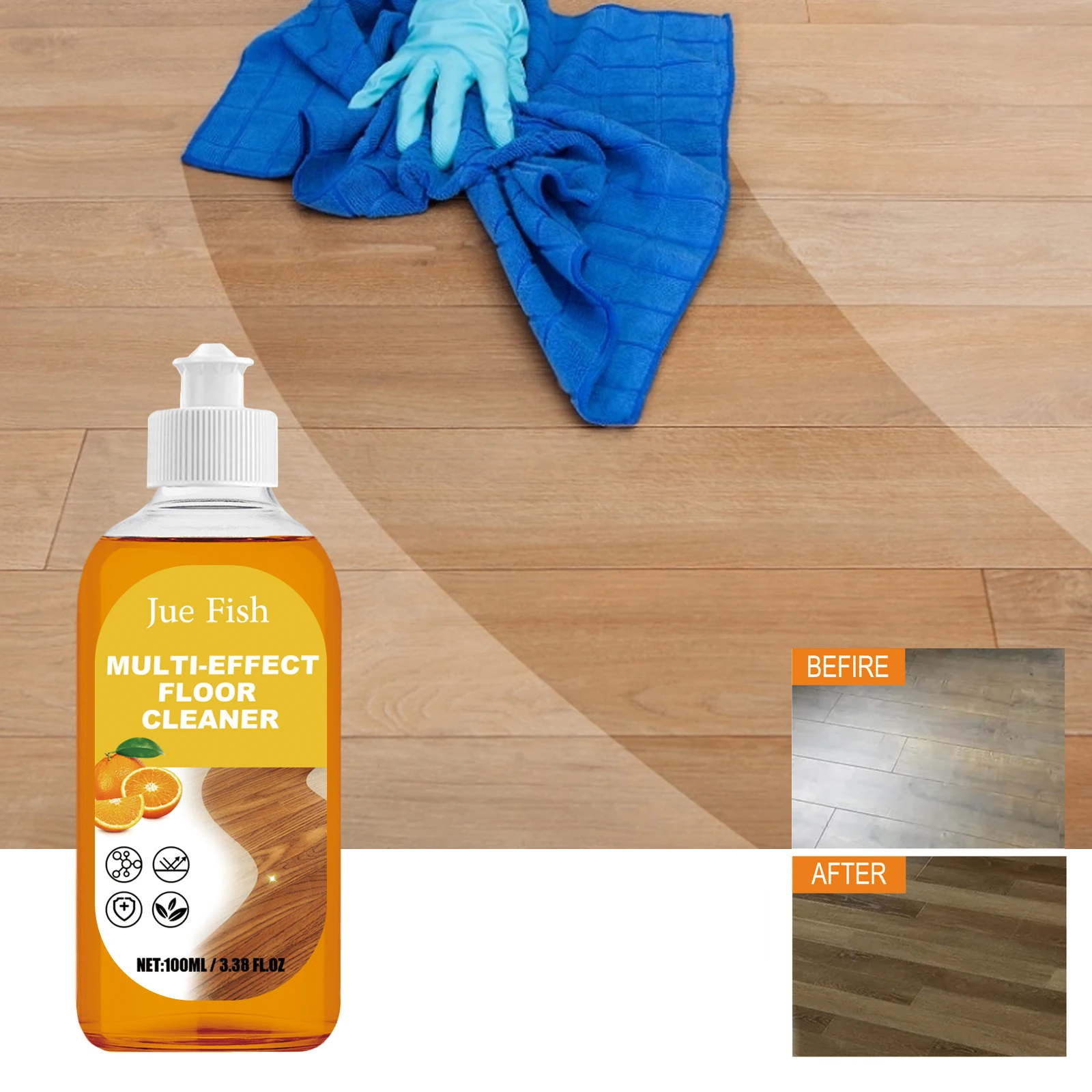 Wood Floor Brightening Cleaner Wood Stain Remover Floor Cleaning Polishing Liquid Repair Scratch Decontamination Cleaner