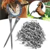 100Pcs Durable E2/E3/E4/E5/E6/E7/E8 Horseshoe Nails Steel Harness Repair Horse Shoe Nails Hoof Nails Horse Riding Supplies 5