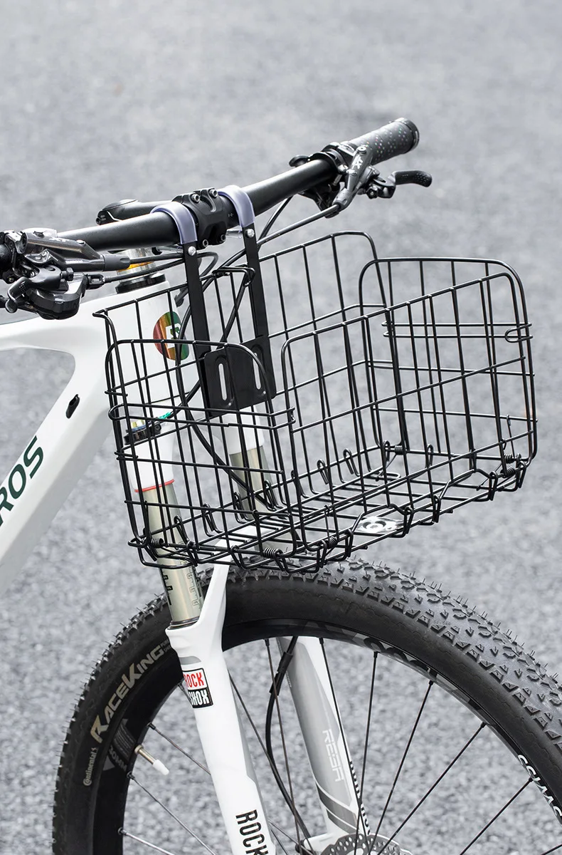 Metal Foldable Bike Front Basket Bicycle Handlebar Shopping Cycling Carrier UK 