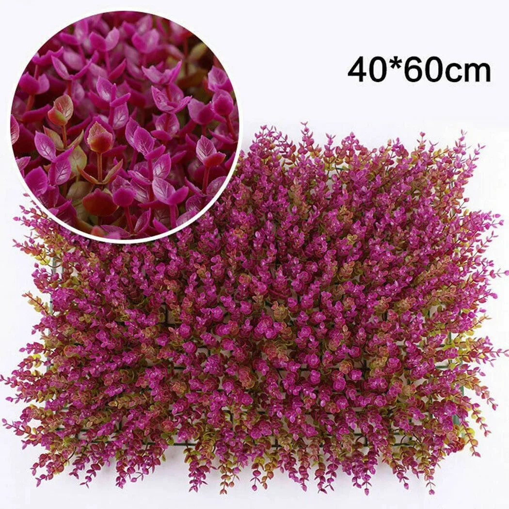 

Artificial Mat Grass Lawns Fence, PVC Plastic Foliage Panel For Home Wedding Decor, Child & Pet Friendly, Blue