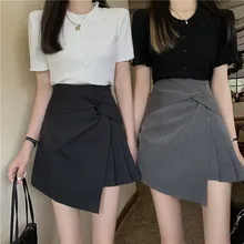 

Mini Skirt Fashion Large Irregular Sexy Skirt for Girls Casual Women's Summer 2022 High Waist Thin Wrap Hip A-line Skirt