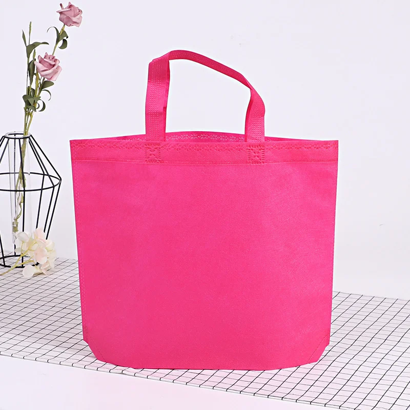 Stobag 25pcs Non-woven Shopping Tote Bags Cloth Fabric Color Eco-friendly Storage Reusable Large Pouches Custom Logo(Extra Fee) 5