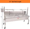 50W Rotisserie Grill With Wind Screen Roaster 51 Inch BBQ Outdoor Pig Lamb Rotisserie Roaster 132LBS/60KG Stainless Steel Charco 4