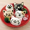 1 Set Lovely  Smile Cat Sushi Rice Mold Decor Cutter Sandwich Creative DIY Tool Rice Ball Christmas Tree Halloween Pumpkin Molds