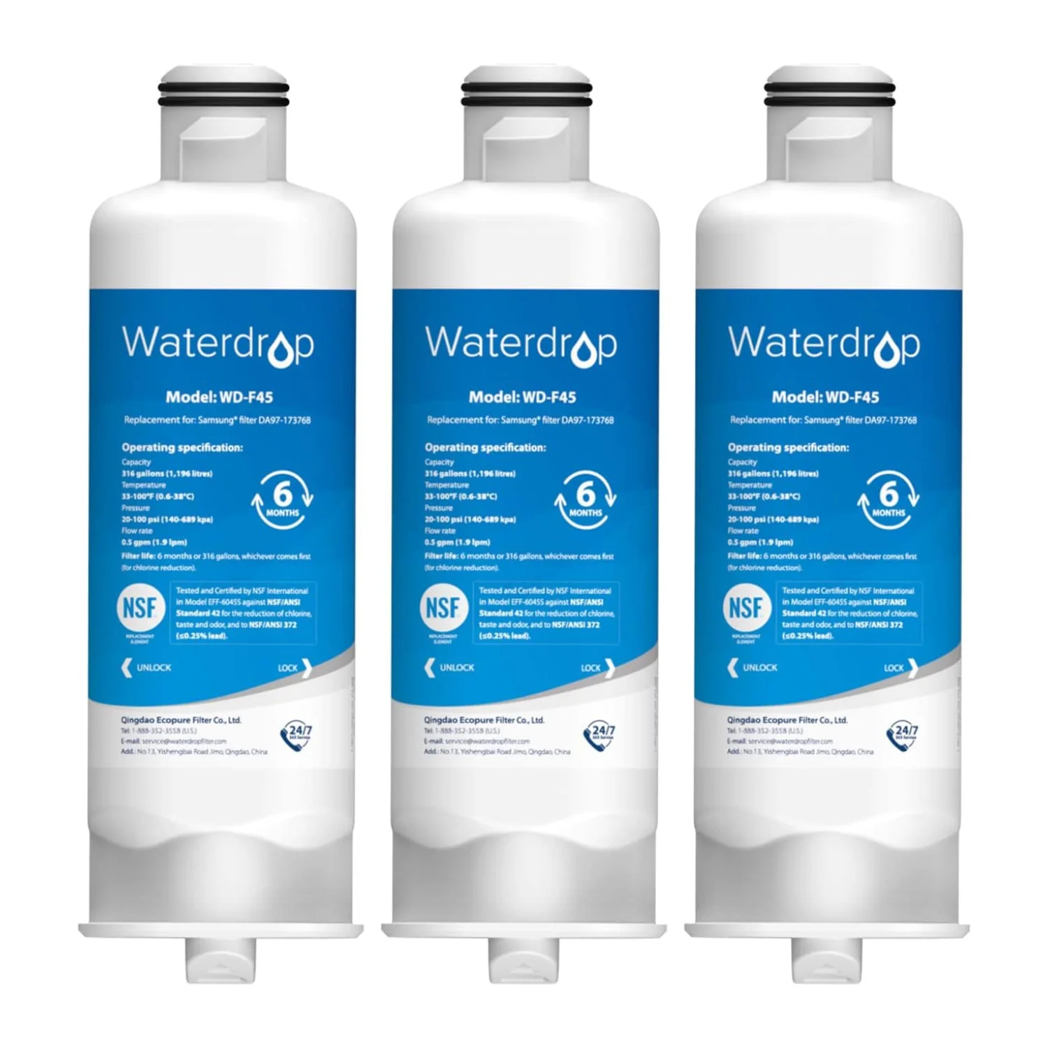 Samsung Refrigerator Replacement Water Filter Three Pack