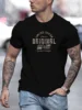 Man short sleeve T-shirt Letter Print Round Neck Breathable Streetwear Oversized Tee Casual Fashion High quality Clothing 1