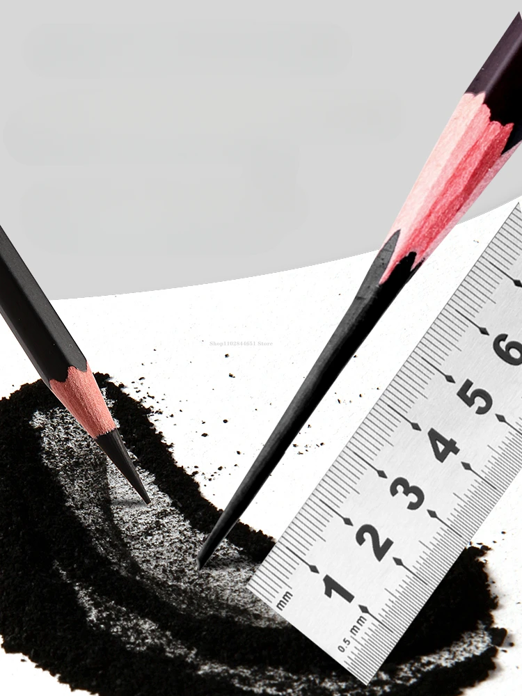 4mm Thick Pencil Core Color Charcoal Pencils Art Students Special Sketch High Light Pen Art Professional Studio Painting Design