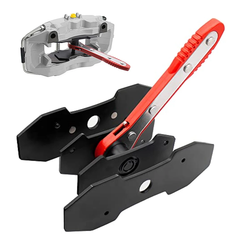 Brake Caliper Piston Press Tool – Universal Ratcheting Spreader For Pad Installation & Removal