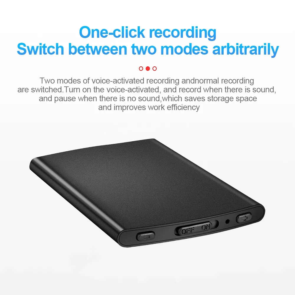 HD Digital Voice Recorder Mini Professional Dictaphone Ultra-Thin Safety Encrypt