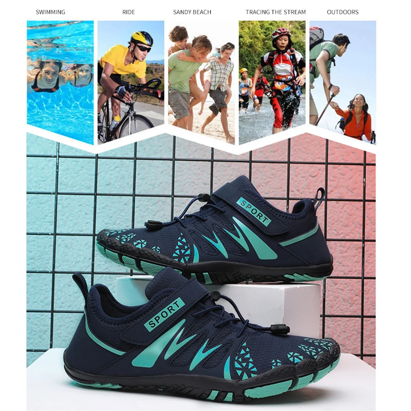 Men Women Aqua Barefoot Five Fingers Water Swimming Shoes Hiking Wading Beach