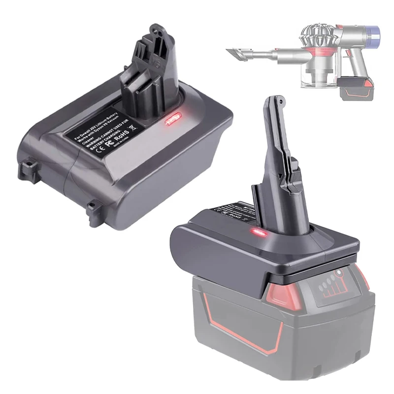 Adapter for Milwaukee 18V Liion Battery Convert To for Dyson V6 V7 V8 Battery for Dyson