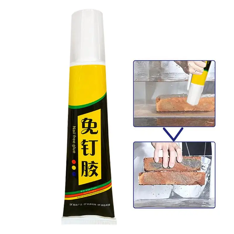 

Universal Adhesive Glue 60ml Strong Nail Free Glue Quick Drying Punch Free Glue For Door Wall Kitchen Bathroom Hardware Glass