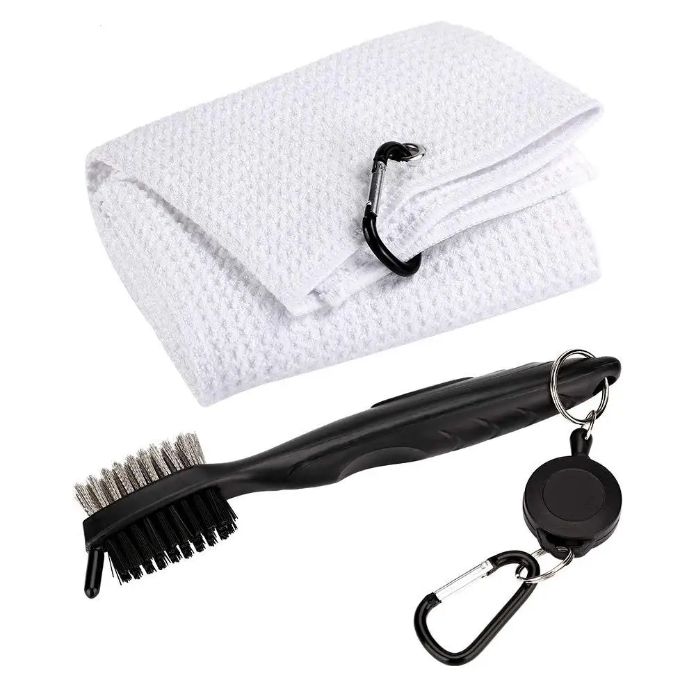 Golf Cleaning Kit Delicate Hook Towel Club Cleaning Brush 4