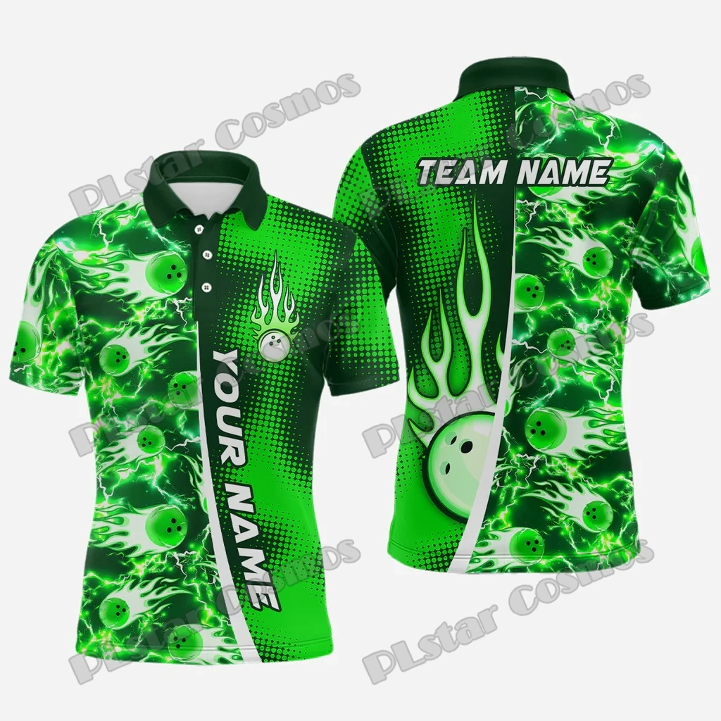 Retro-Bowling-Trikots Team League, mehrfarbig, individueller Name, 3D-gedrucktes Herren-Poloshirt, Sommer, Unisex, lässiges Poloshirt WK248 – Detail 11