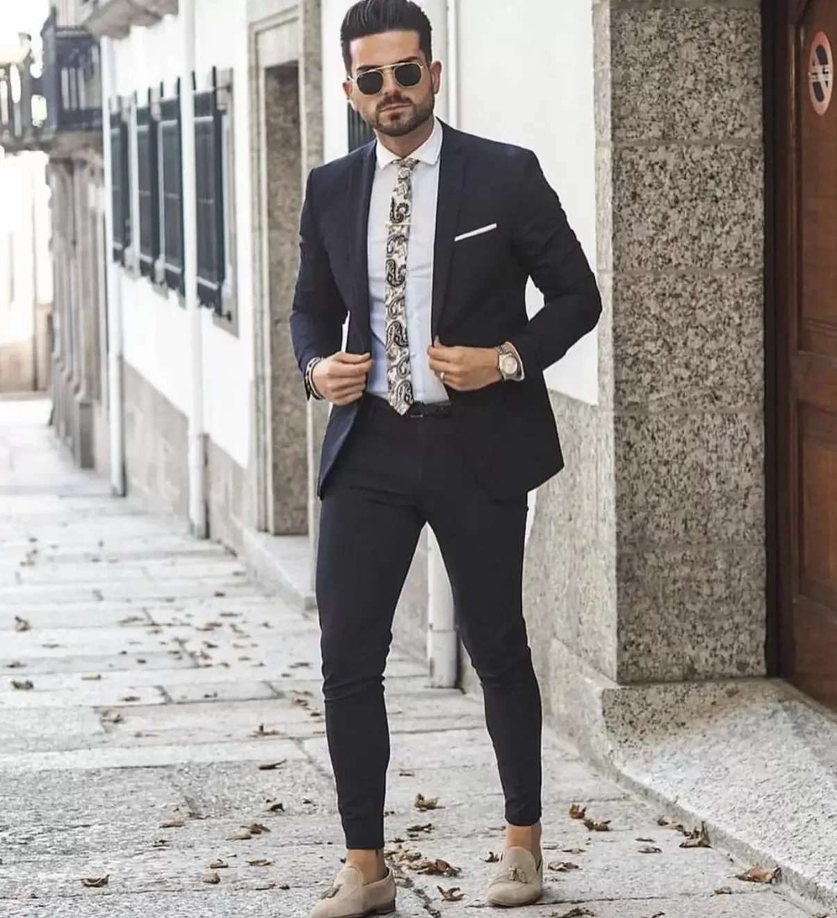 Latest Design Fashion Men Suit Smart Casual Slim Fit Blazers Hombre High Quality Custom 2 Piece Set Jacket Pants Costume Homme