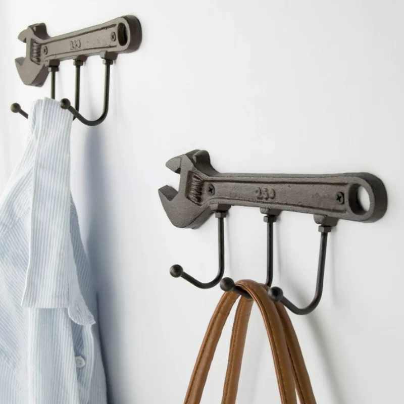 Cast Iron Vintage Coat Hooks Rack