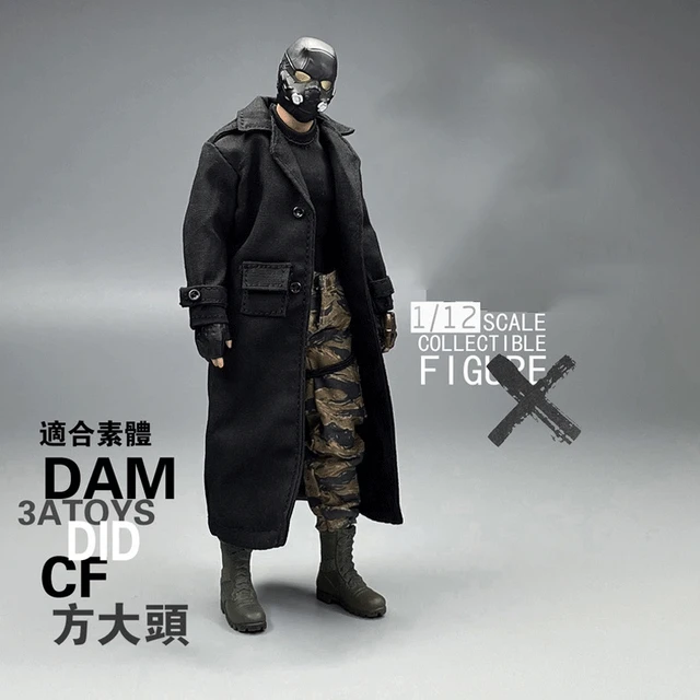 1/12 Scale Male Soldier Black Jacket for 6 Action Figure