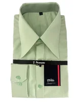 Chemise longue pointue pour hommes, design rétro, marque tendance, chemise personnalisée d'apparence rétro authentique pour hommes 5