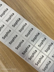 100Pcs Silver Color Name Stickers Waterproof Customize Office Tag Personalized Labels Stationery water Bottle warning logo shop
