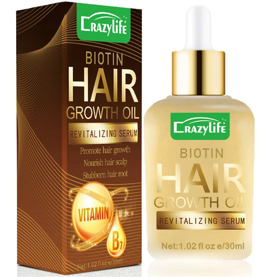 

2pcs*30ml Biotin Hair Growth for Man Women Anti Hair Loss Oil Scalp Treatment Serum Spray Thicken Fast Regrowth Hair Care