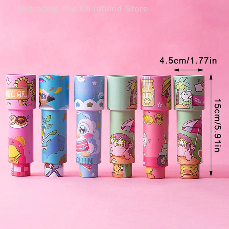 Cute Three-section Kaleidoscope Rotating Magical Kaleidoscope Science Experiment Toy Parent-Child Classic Kid Gift