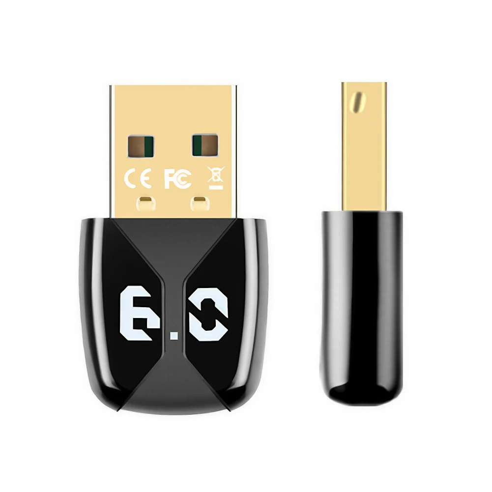 BT 6.0 어댑터 USB BT 6.0 동글 플러그 앤 플레이 무선 동글 (BT 키보드/마우스/헤드폰/스피커용)