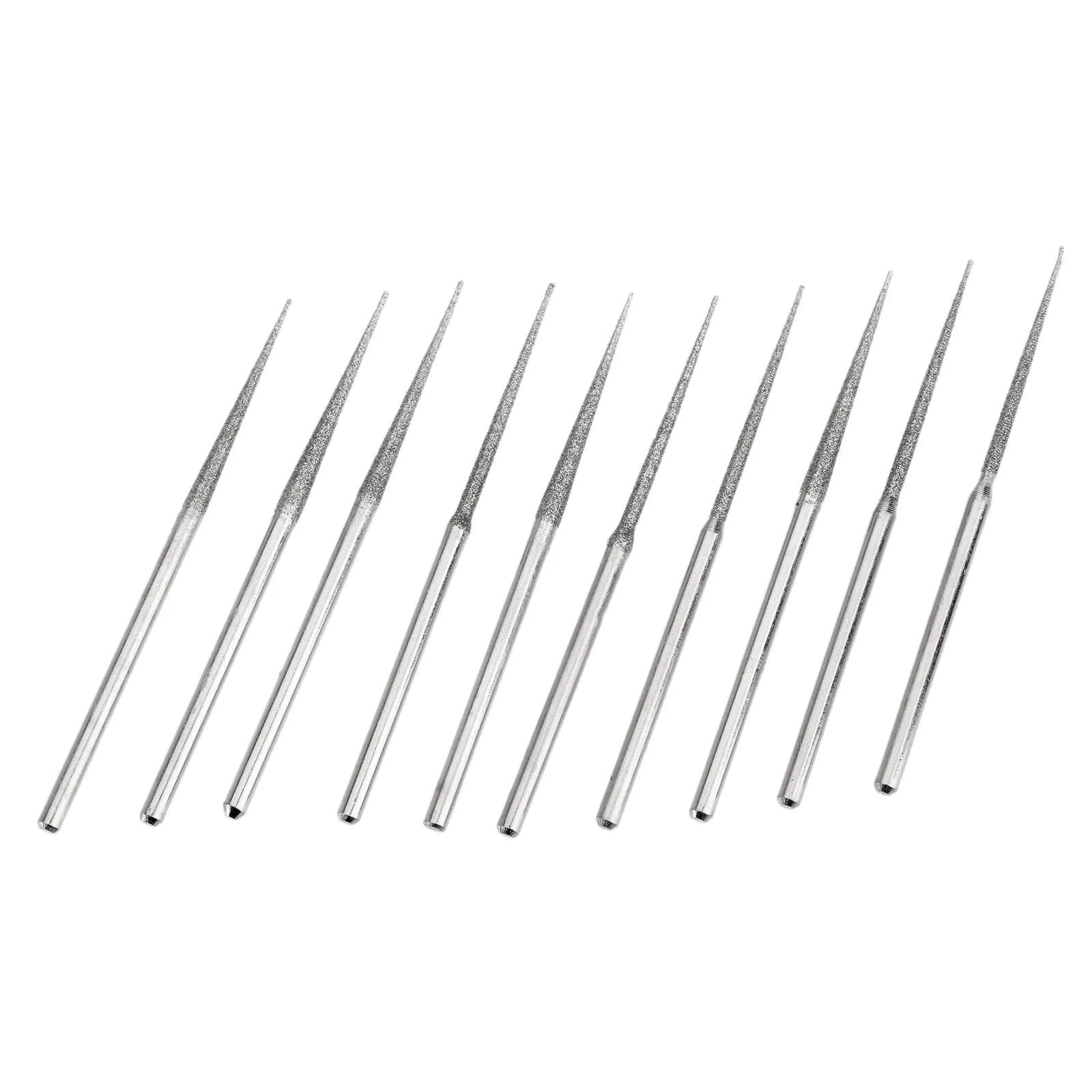 10 Pz Mini Trapano Diamante Testa Di Molatura Fresa Bit Strumento Di Molatura Per Dremel Utensile Rotante L-Punta Fine 3Mm Gambo Per Dremel Accessori