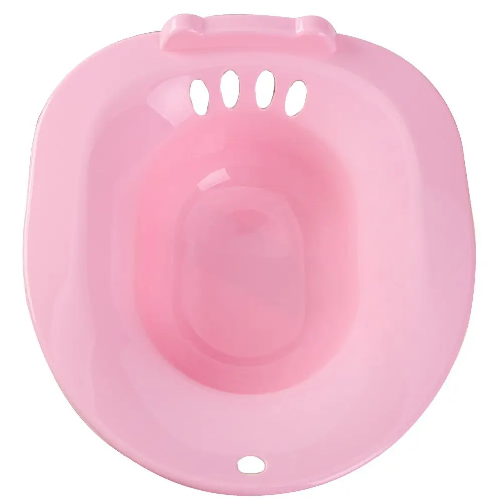 Pink Anti Spill Sitz Basin Sit Bath Tub Postpartum Care Hemorrhoid Inflammation Treatment Bathroom Fixture Hip Bath Basin