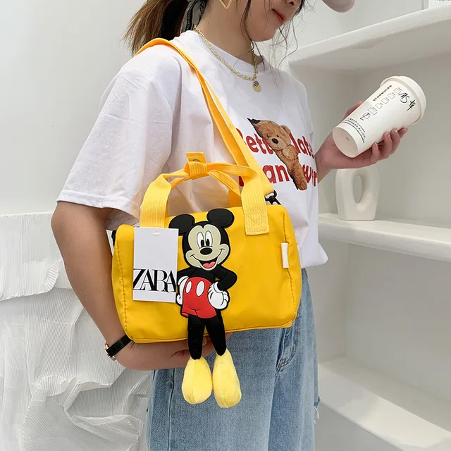 New Disney Shoulder Bags Cartoons Mickey Mouse Casual Canvas Women Shopping Bag Cute Anime Fashion Handbag Messenger Bag Gifts 15
