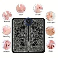 Electric Foot Massager Pad Neck Massage Set Portable Home Fatigue Relief Muscle Vibration Massage Pad Back Neck Massager 2