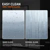 Shower Semi-Framed Glass Panel, Shower Screen, 5/16" (8mm) Tempered Glass Shower Door, Fit for Walk-in Bathroom, Matte Black 6