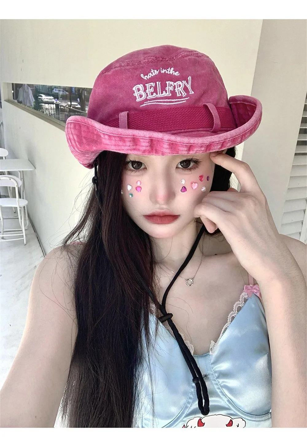 

New fisherman's hat Y2K women's outdoor hiking hat in spring and summer sun protection seaside sun hat western cowboy hat