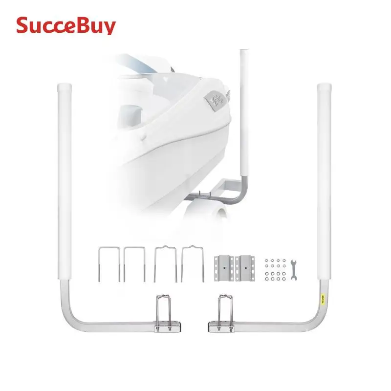 2PCS Boat Trailer Guide Rustproof Galvanized Steel Trailer Guide ons Guides with PVC Pipes for Boat boat trailer guide