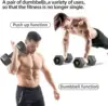 7304-9bc46d.jpg 15 lb Dumbbells PVC Encase Coating Free Weight Dumbbell Set for Strength Training Home Gym Fitness and Full Body Workout