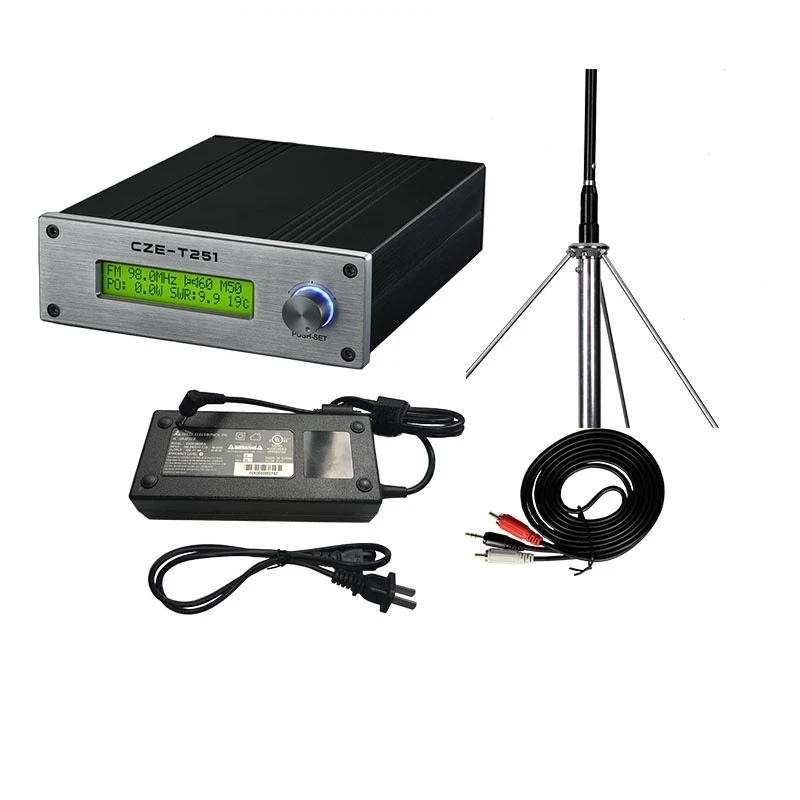 

CZE-T251 25w Watts wireless Mono/Sterep fm transmitter with outdoor antenna kits