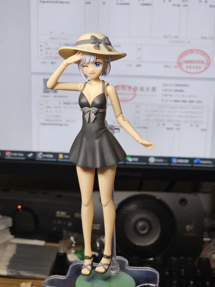 

Inventory Creation Colorful Girl Courtyard Bird Tour Black Swan Swimwear Edition Assembly Model Can Collect Gk Statue Gifts Toys
