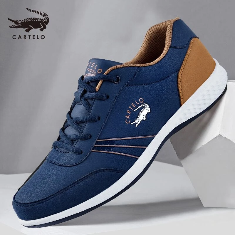 CARTELO Leather Men Shoes Sneakers Casual Shoe Italian Breathable ...