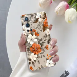 Luxury Marble Flower Clear Silicone TPU Protective Phone Case - Oneplus 9 CN IN (TM2701)